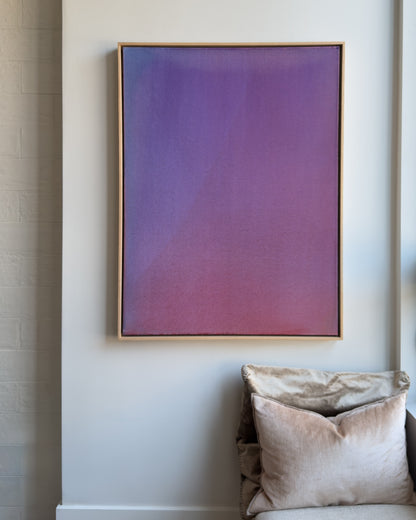 One of a kind Jan-Louis Kotze Studio "606–789 THz–VB3 Oil on canvas, 30 x 40 inches, framed in natural wood (YORK FAMILY DONATION)